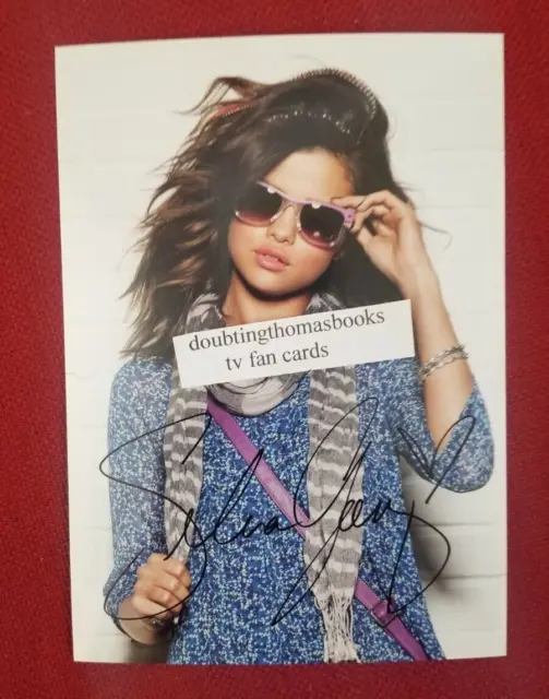 Selena Gomez    5x 7 Vintage Photo Tv Fan Cards, fac.signed Tamkin