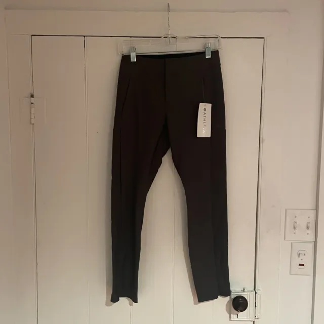 Athleta Womens 2P Charcoal Stellar Crop Trouser Pants NWT Work Travel Pant