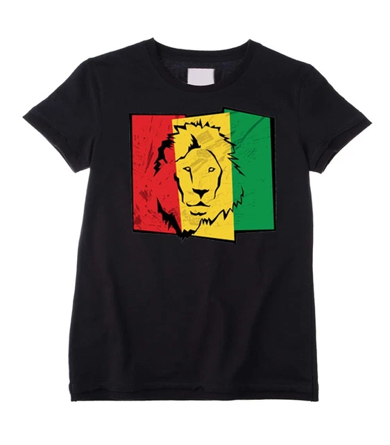 LION OF JUDAH FLAG KIDS T-SHIRT - rasta, reggae, bob marley, cannabis, marijuana