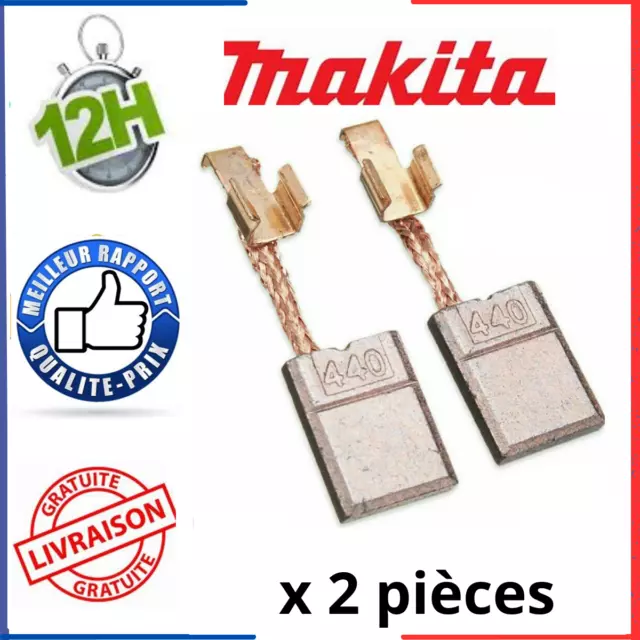 2 Charbons Balais cb440 compatible Makita 3x10x13,5mm Dhp456 Ddf456 Bdf452 Dtd14