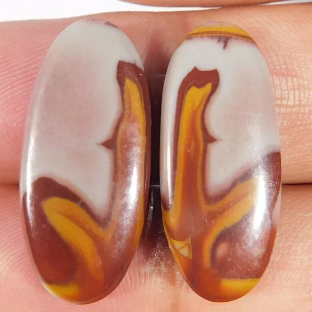 Wholesale 21.30Cts. Natural Red Noreena Jasper Pair Oval Cabochon Gemstone