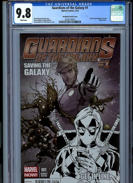 CGC 9.8 Guardians of the Galaxy #1 Variant Deadpool Sketch Marvel Now! 2013