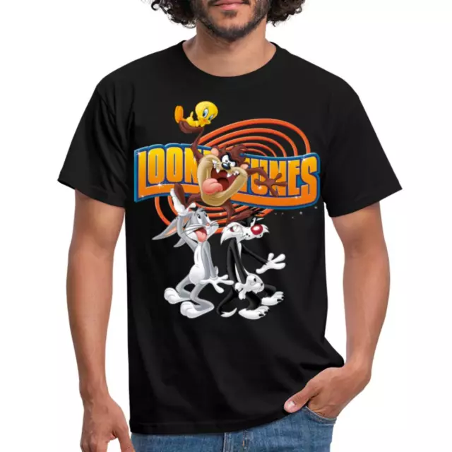 Looney Tunes Bugs Bunny, Taz, Sylvester & Tweety Männer T-Shirt