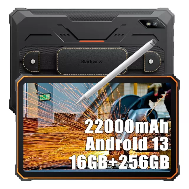 Blackview Helio G99 22000mAh Rugged Tablet PC 16GB+256GB Android13 Dual SIM 48MP
