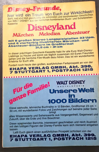 Micky Maus Comic Heft Nr.25 mit Beilage 1972 Z 2 (300 2