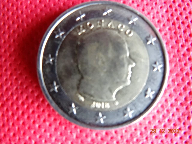 PIECE DE 2 Euros Monaco 2018 (1201) Prince Albert Ii EUR 12,00