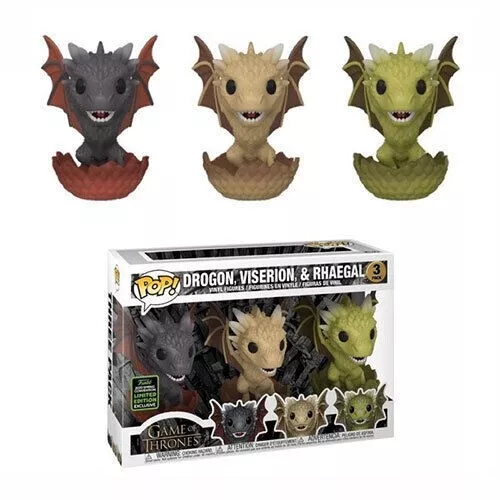 Funko POP! Game of Thrones Vinyl Figures 3-Pack DROGON, VISERION & RHAEGAL *Excl