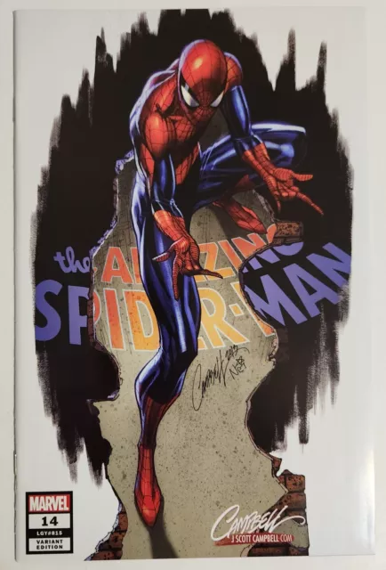 The Amazing Spider-Man #14 (2019, Marvel) NM Vol 6 J. Scott Campbell Variant