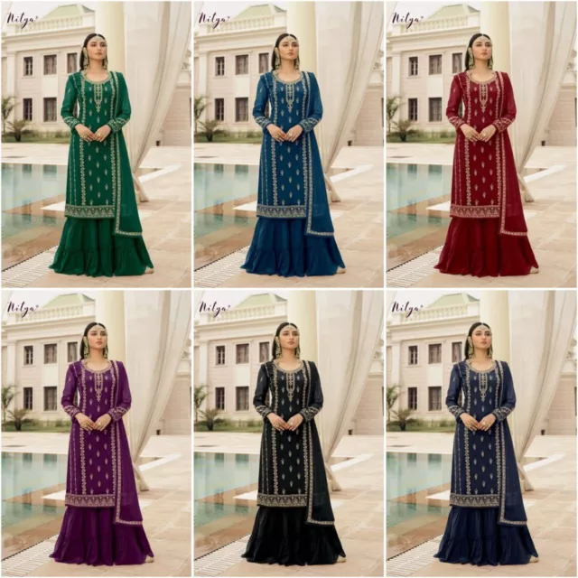 Boda Bollywood Fiesta Pesado Indio Pakistaní Salwar Kameez Vestido de Novia