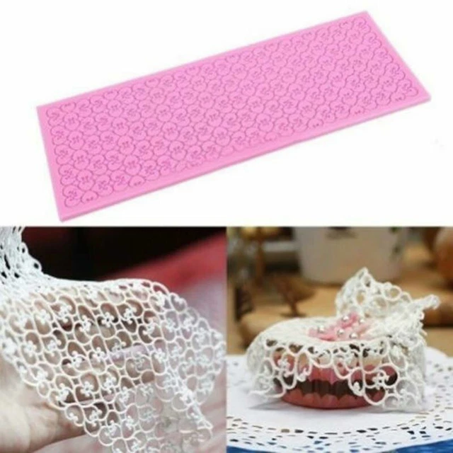 Lace Silicone Mold Mould Sugar Craft Fondant Mat Cake Decorating Baking Tools