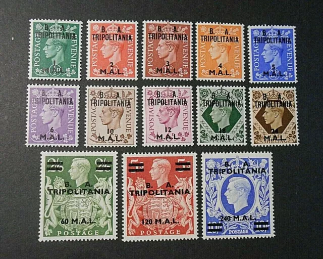 ITALIA ITALY 1950 Tripolitania M.E.F. "F. di Gran BRETAGNA OVP" 13V. CPL SET MNH