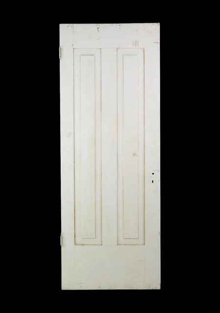 Antique Arts & Crafts 2 Vertical Pane Pine Door 79.25 x 29.75