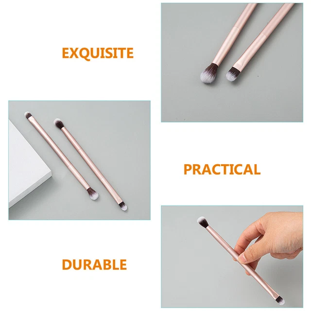 24 pcs Lidschattenbürsten doppelköpfige Make-up Kosmetische Augenbürsten 2