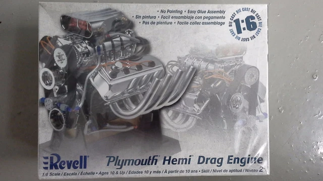 REVELL 1/6 PLYMOUTH Hemi Drag Engine Vintage Diecast Model