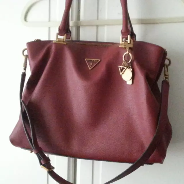 Guess Faux Leather Maroon Red Shoulder Bag – Destiny?