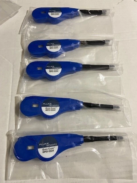 Fluke Networks QC-MPO-12/24-5P QuickClean Cleaner, Pack of 5