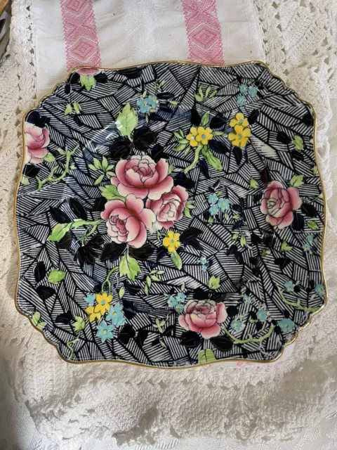 Rare Vintage Art Deco Chintz Dinner Plate Royal Winton Grimwades England