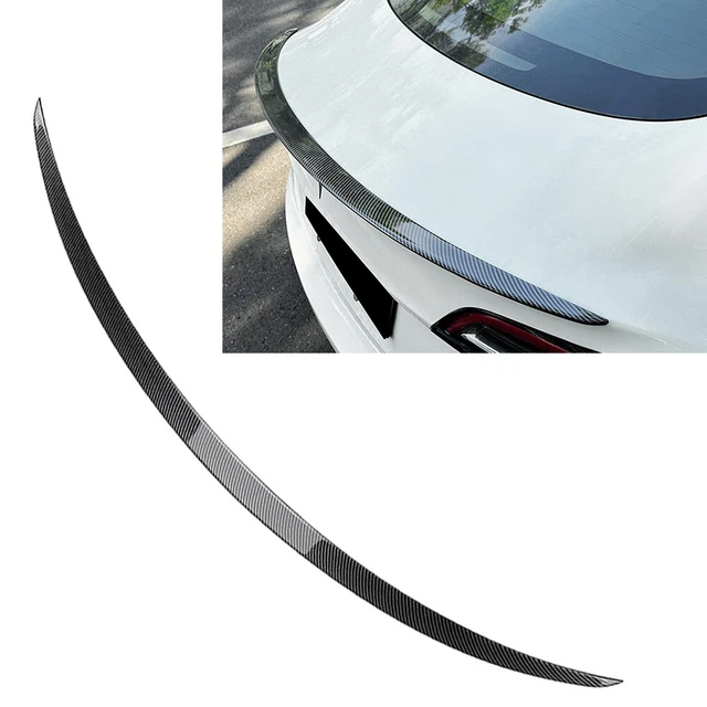 Spoiler bagagliaio posteriore ala ABS per Tesla Model 3 2017-2023 fibra di carbonio lucida nero