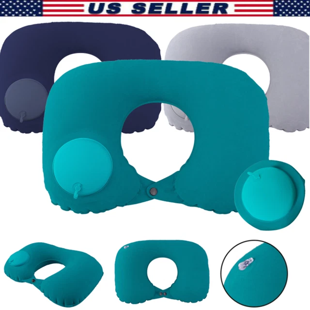 Inflatable Pillow Travel Neck/Head U Shape Comfort Pillows Flight Travel Car US