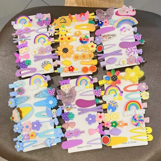 14pcs Baby Girls Cute Fruit Hair Clips Kids Children Hairpin Hair Accessories