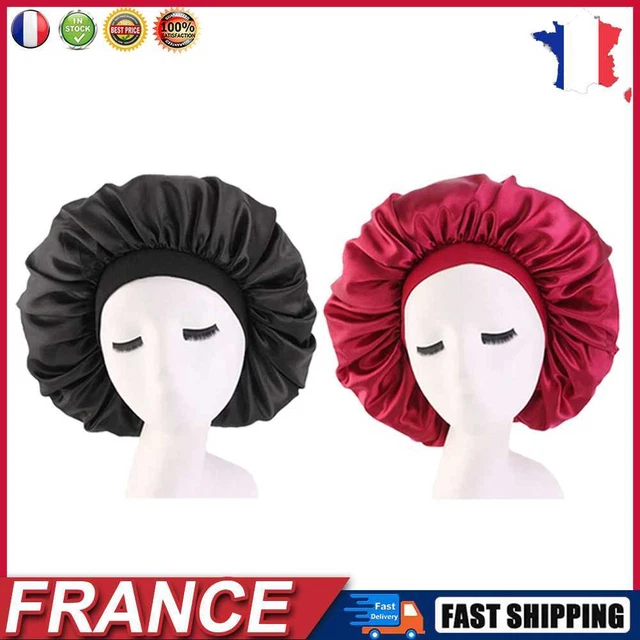 Fashion Women Satin Bonnet Hair Styling Cap Wide-brimmed High-elastic Headband f
