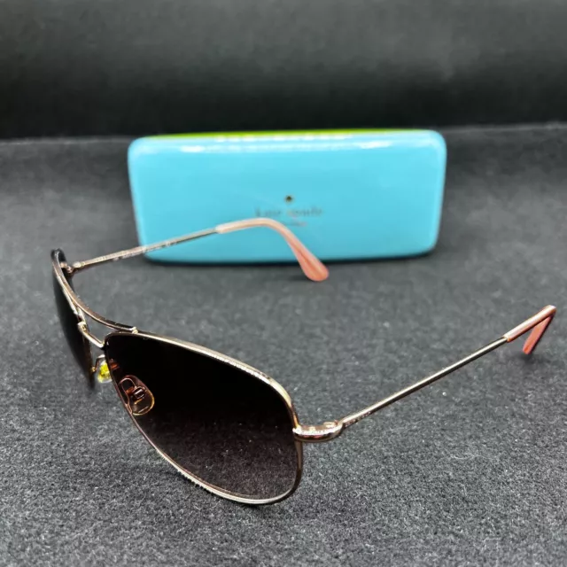 Kate Spade Ally 3/S Sunglasses Gold w/ Gradient Lenses 60-15-135 Aviator Used