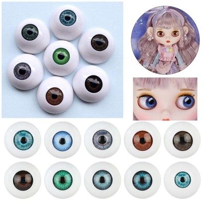 COPPIA BAMBOLE occhi 22mm RINATO Baby Blu Cobalto SEMICIRCOLARE ACRILICO KIT FAI DA TE Caldo buona condizione 