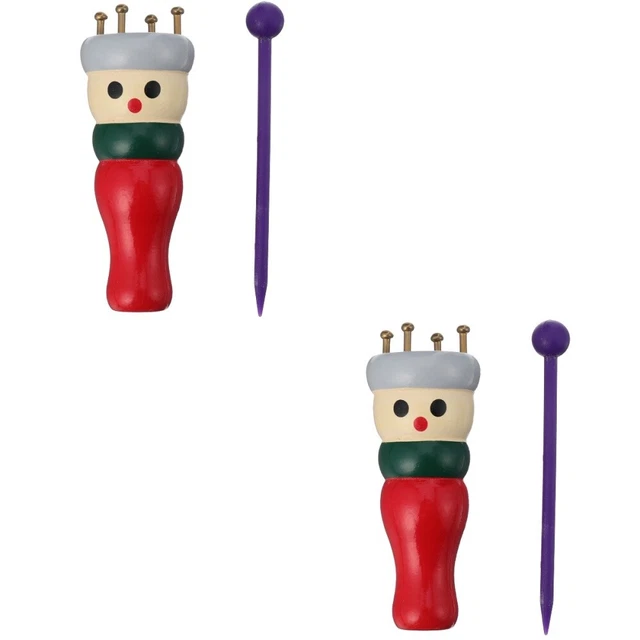 2 PIEZAS Práctico Tejedor de Cuerda Tejedor Muñeca de Madera Niños Muñecas Ganchillo