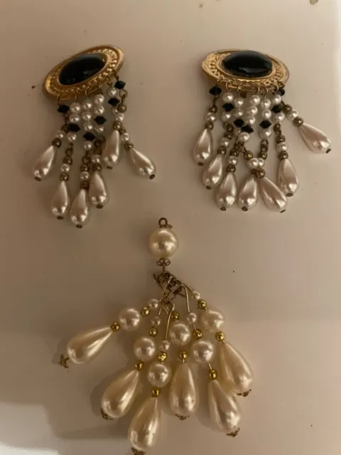 Accessoires Damen Kostüm Schmuck Perlenstil Halskette silberfarben