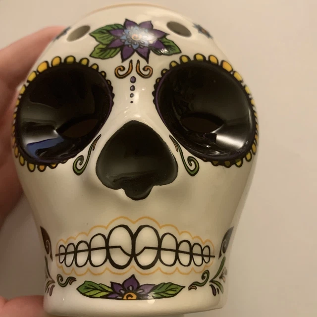 Dia De Los Muertos Ceramic Sugar Skull Night Light
