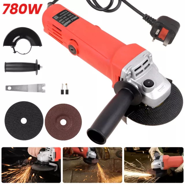 Angle Grinder 100mm 4 inch 780W 11000rpm Electric Corded Grinding Sanding Sander