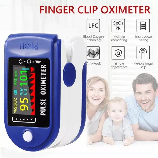 Professional Finger Pulse Oximeter Blood Oxygen Saturation Heart Rate Monitor