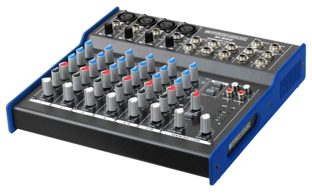 Vielseitiger 8-Kanal Mini-Mixer für rauscharmen Betrieb und klasse Equalizer