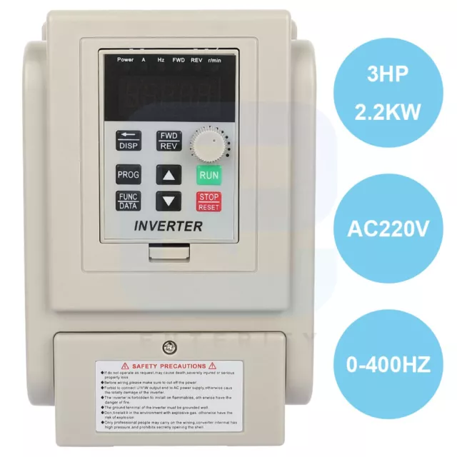 220V 2.2KW  Single to three Phase 3HP Variable Frequency Drive Inverter VFD