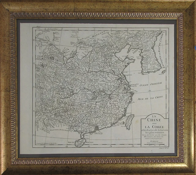 A Very Rare/Old Authentic Map of Korea/China Map-18th C.-Korean