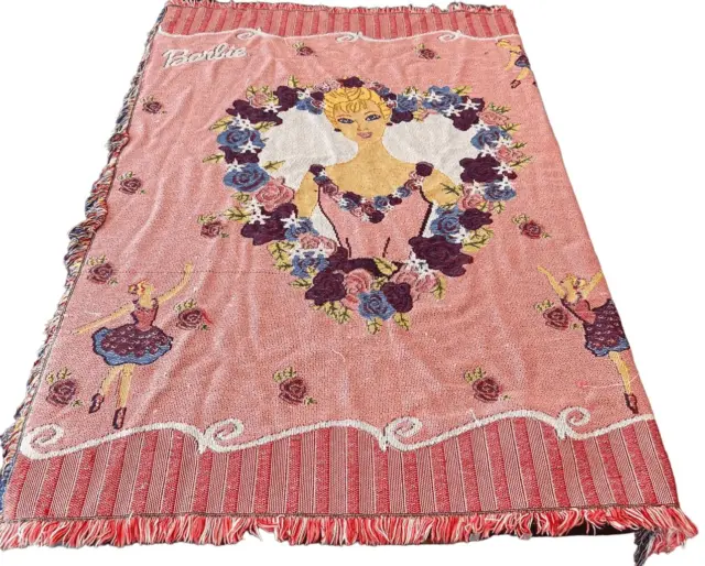 BARBIE BALLERINA TAPESTRY Throw Blanket Made in USA $150.00 - PicClick