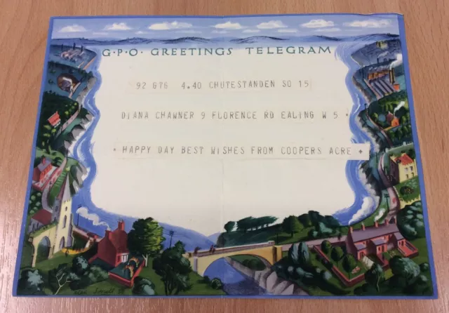 GPO Greetings Telegram Dated May 1939