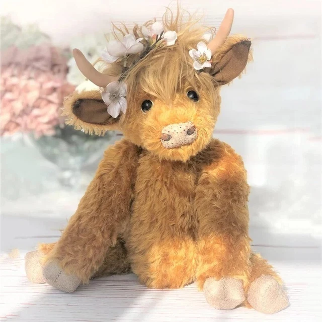 CUDDLY LIVING NATURE Highland Cow Soft Toy Stuffed Teddy Plush Doll ...