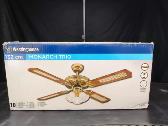 westinghouse Ventilateur avec lampe monarch trio 132cm