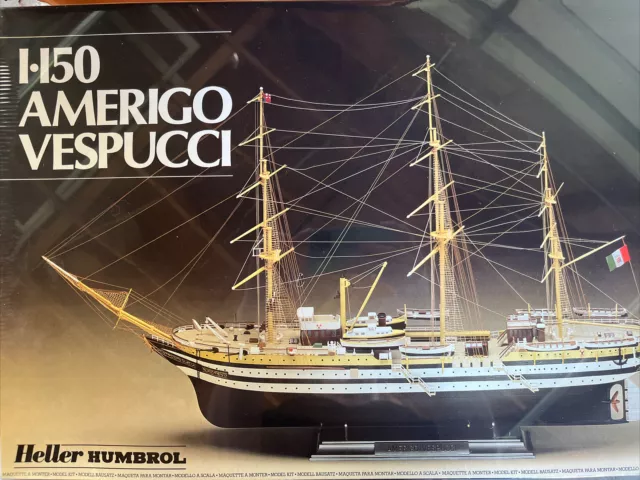 Vintage Heller 1/150 Amerigo Vespucci 1/150 scale ship. FACTORY SEALED Vintage Heller 1/150 Amerigo Vespucci 1/150 scale ship. FACTORY SEALED