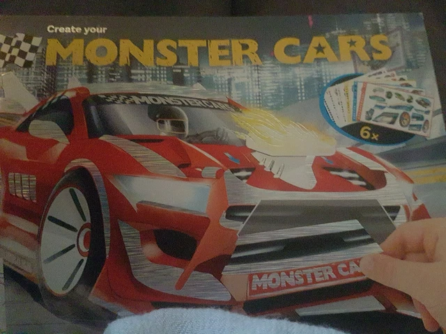 Monster Cars Mal- Kreativset,Autos und Verkehrszeichen