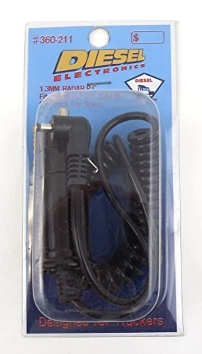 360-211 1.3mm Bel Beltronics Radar Detector Coiled Power Cord Small Pin