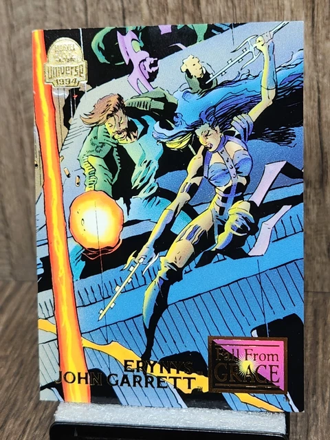 #69 JOHN GARRETT/ ERYNYS Marvel Universe Fall From Grace Fleer Trading Card 3