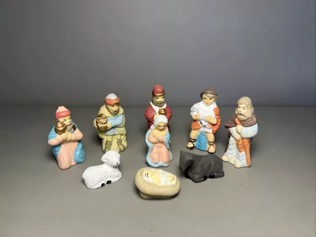 Nacimiento Set de Figuras 9-Teilig Figuras Del Belén 8cm Navidad #M10