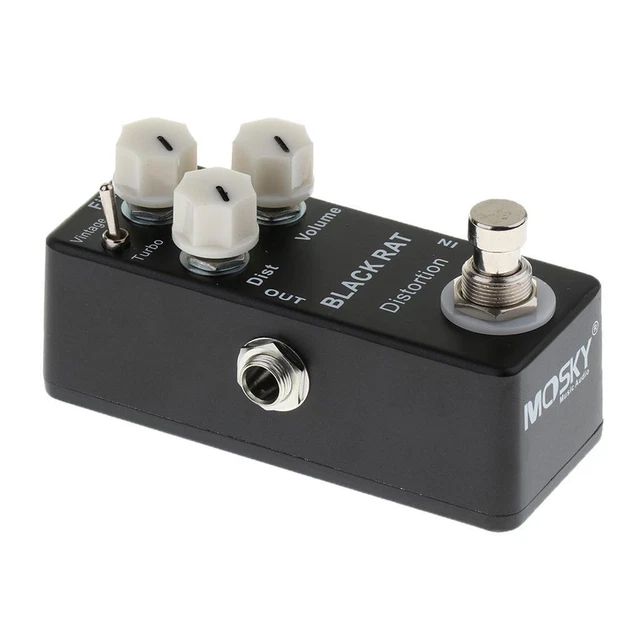 Pédale D'effet De Guitare De Distorsion De Rat Noir Pour Accessoires De Pièces