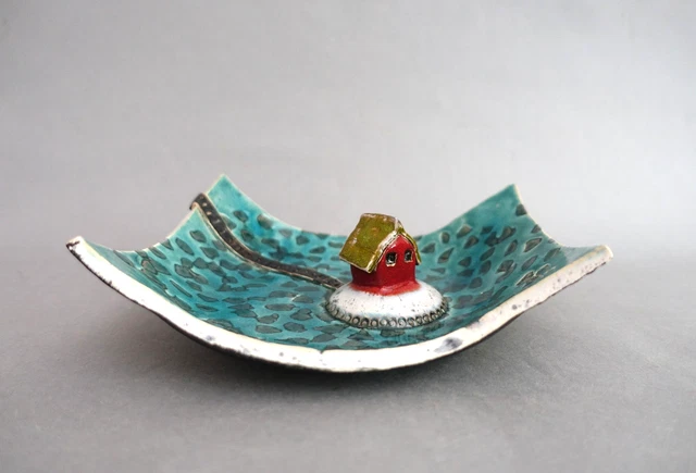 Coupe tripode Vallauris en céramique Francaise French Riviera 1960/70