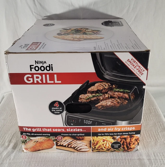 NINJA FOODI 4IN1 Indoor Grill and Air Fryer Black/Silver (AG300BF