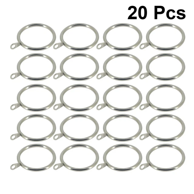 20 PIEZAS Anillos Colgantes de Cortina con Anillo Oreja Ventana de Hierro Resistente Anillo Cortina