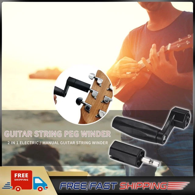 2 in 1 Guitar String Winder Bridge Peg Puller Electric Screwdriver Drill Bit