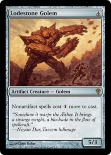 1 x Lodestone Golem - Worldwake - Moderate Play - MTG